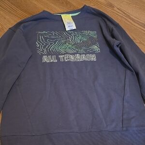 All in Motion Blue Long Sleeve Tee with Classic Crewneck